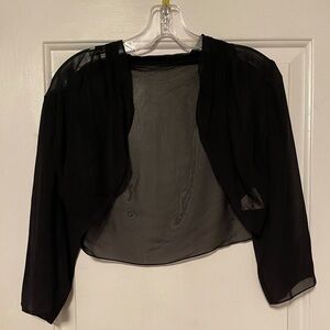 Jovani Black Silk Jacket